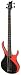 Kramer Disciple Bass Guitar with Active Electronics, Black/Cayenne Red