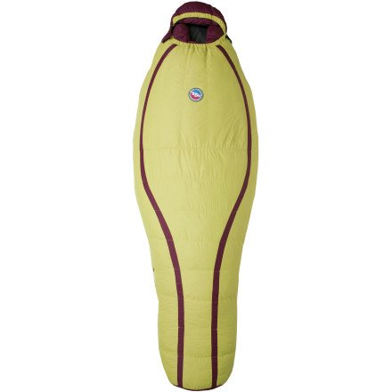 Big Agnes Edna SL Sleeping Bag - -5 Degree Down - Women's Yellow/Wine, Petite/Right Zip