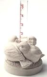 Cast Stone FRIENDSHIP RING Bird RAIN GAUGE Candlestick Holder SCULPTURE