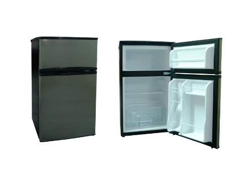 Avanti Model RA3103SST - 3.1 CF Two Door Counterhigh Refrigerator - Black w/Stainless Steel Doors