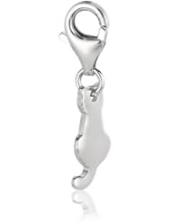 Sterling Silver clip-on cat charm