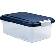 IRIS Airtight Pet Food Storage Container for Treats, 12 Quart, Navy