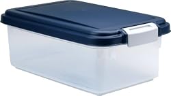 IRIS Airtight Pet Food Storage Container for Treats, 12 Quart, Navy