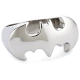 DC Comics Batman Mens Stainless Steel Bat Ring
