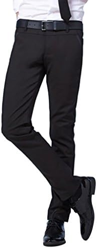 Pexs Men's Fashion Slim Fit Skinny Thin Summer Trousers Pants Black 30