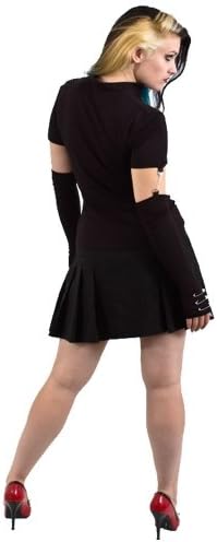 Milisha Safety Pin Mini Skirt - Small - Black