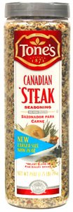 Tone's Canadian Steak Seasoning (28 oz Shaker) Large Restaurant / Food Service Size Container