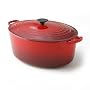 Le Creuset Enameled Cast-Iron 9-1/2-Quart Oval French Oven, Cherry Red