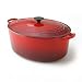 Kitchen & Housewares : Le Creuset Enameled Cast-Iron 9-1/2-Quart Oval French Oven, Cherry Red