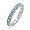Bling Jewelry Stainless Steel Eternity Band Ring Blue Topaz Color CZ Channel Set - Size 4