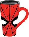 Silver Buffalo Marvel Comics Spider-Man Eyes Ceramic Travel Mug with Friction Lid, 18 Ounces, Multicolored (MC7088)