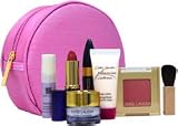 Estee Lauder Travel Set Pink Cosmetic Bag 8 Piece Kit