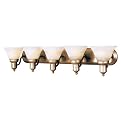 Casual Brass 5-Bulb Vanity - Marble Shade