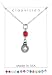 Clayvision Volleyball/Water Polo Charm Necklace with Birthstone/Team Color Swarovski Crystal