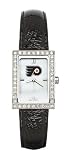 Philadelphia Flyers Women's Black Leather Strap Allure Watch