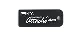 PNY P-FD4GBMIC-FS 4GB Micro Attache USB Flash Drive (Black)