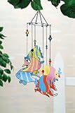 13 Inch Vibrant Garden Home Dcor Metal Wind Chimes - Fish
