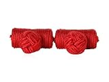 Classic Bright Red Silk Knot Log Cufflinks with Presentation Box