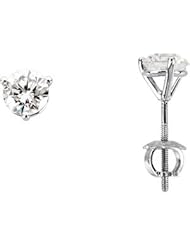 Diamond Earring 14K White Gold Pair 1 Ct Tw Diamond Earring