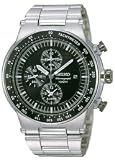 Seiko Mens Chrono Quartz Date Alarm SS Watch #SNAA45P1