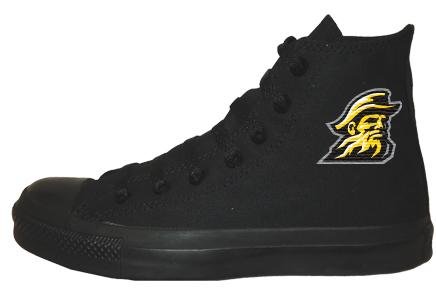 Converse Chuck Taylor All Star Hi Top Black Monochrome Appalachian State University Mascot Canvas