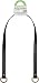 Clover 36-Inch Flat Style Leather Bag Strap, Black