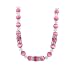 Made with Swarovski Elements® 8mm Pink Cats Eye and 6mm Crystal .925 Sterling Silver Necklace 16