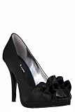 Nina Women’s Evelixa-Ls Open-Toe Pump,Black,7 M US