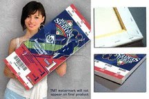 Tampa Bay Rays 2008 World Series Game 1 Canvas Mega Ticket