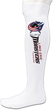 Unisex Lake Erie Monsters Knee High Long Athletic Soccer Rugby Football Sport Tube Sock White