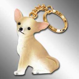 Chihuahua Wht/tan Best Friends Keychain - Single piece