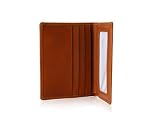 Rich Tan Brown Leather Bifold Wallet
