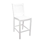 Charleston Bar-Height Patio Chair - White