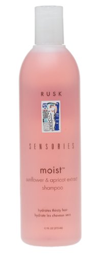 Rusk Sensories Moist Sunflower & Apricot Extract Shampoo, 13.5 oz Bottles (Pack of 3) by Rusk