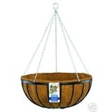Outdoor Living : Gardman Georgian Wrought Iron Hanging Basket With Liner - 300mm Black