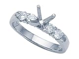 0.40 cts Round Diamonds Engagement Ring - Platinum, 18kt White or Yellow Gold