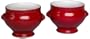 Emile Henry Couleurs Red Lion's Head Soup Bowls, Set of 2