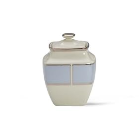 Lenox Blue Frost Platinum Banded Ivory China Square Sugar Bowl by Lenox