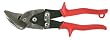 Wiss M6R 9 1/4-inch Metalmaster Offset Snips, Cuts Straight to Left, Red Grips