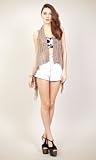 Frayed Edge Laddered Waistcoat available in orange and brown festival style