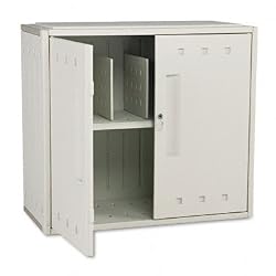 Iceberg Snapease Stackable Storage Cabinet, 36W X 16D X 32H, Platinum