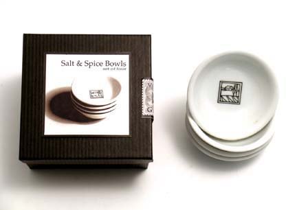 Vineyard Gardens Finely Crafted Porcelain Salt & Spice Bowls - Set of Four