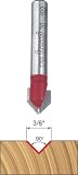 Freud 20-102 3/8-Inch Diameter 90-Degree V-Grooving Router Bit with 1/4-Inch Shank