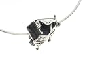 Sterling Silver Piano Pendant with Snake Chain
