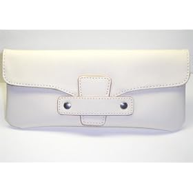 Soft Leather Sunglass Case in Cream Color