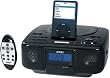 Jensen Universal Docking Digital Music System with AM/FM Stereo Radio and CD Player with Remote for iPod and MP3 Players (Black)