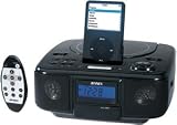 Jensen Universal Docking Digital Music System with AM/FM Stereo Radio and CD Player with Remote for iPod and MP3 Players (Black)