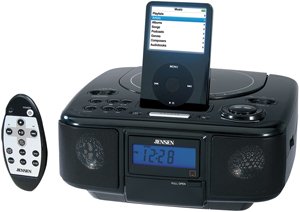 Jensen iPod Docking System with CD Player and AM FM Radio  Black(JiMS 210 BK)