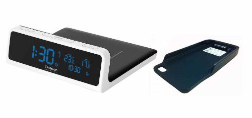 Oregon Scientific QW201 and QW217 Time & Wireless Charging Station with iPhone 4 Sleeve