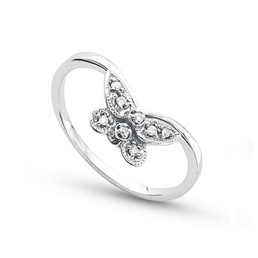 Diamond Butterfly Ring